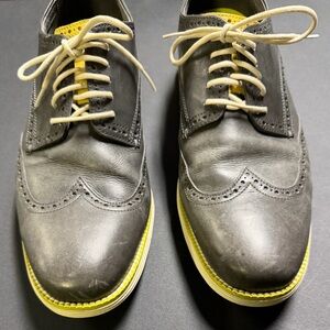 Cole Haan Gray and Yellow Men's Grand’os Oxfords Stylish & Slick